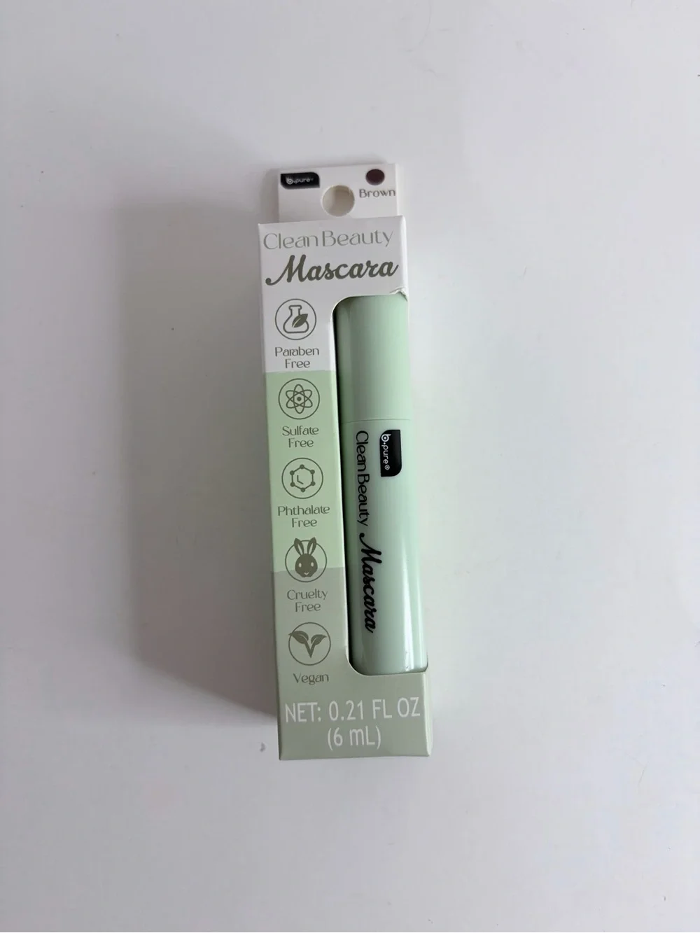 b Pure Clean Beauty Brown Mascara